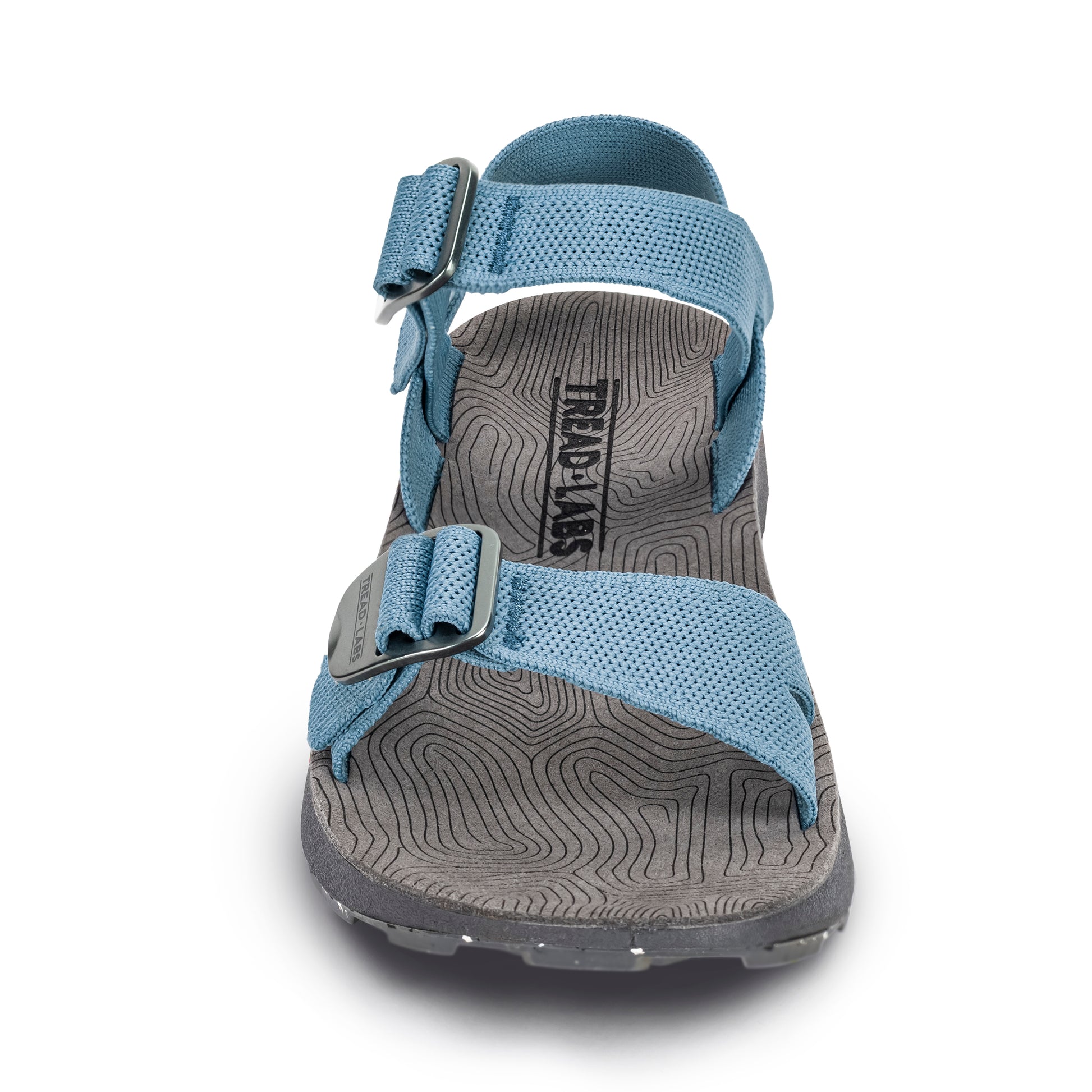 Front View of Women's Salinas Sandal in Sky on a white background.
