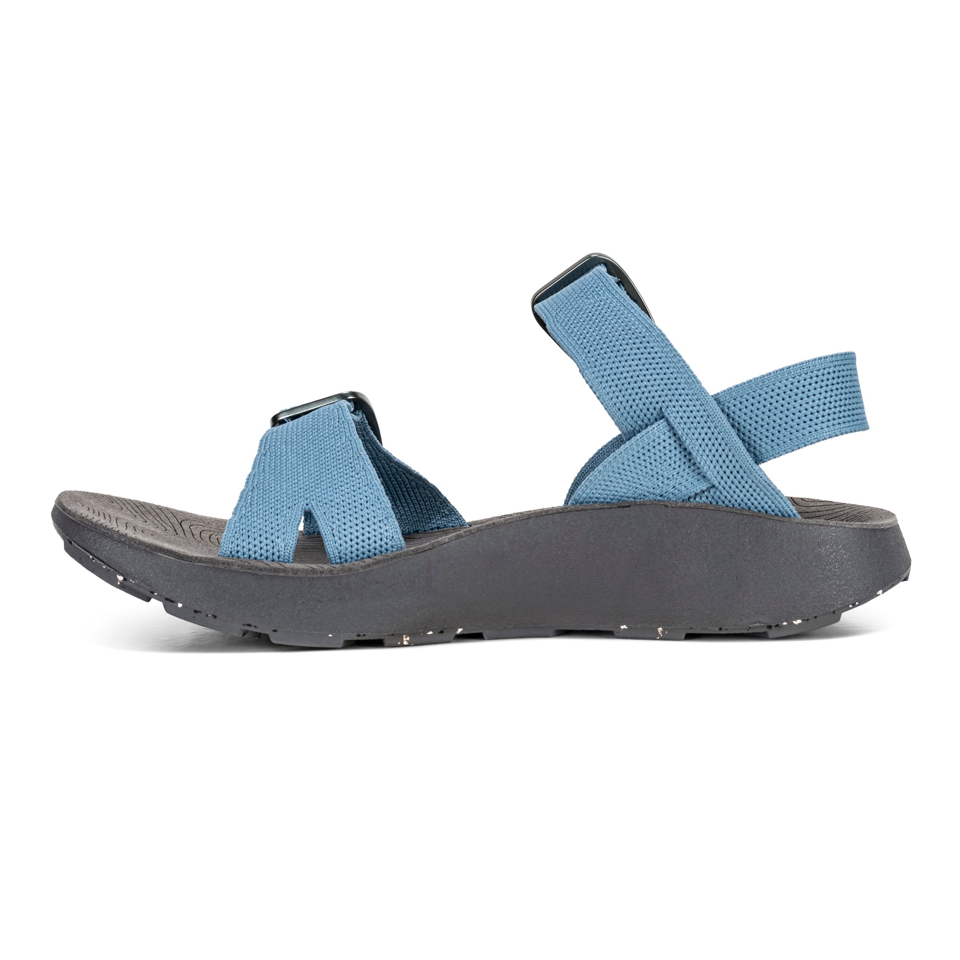 Medial View of Women's Salinas Sandal in Sky on a white background.