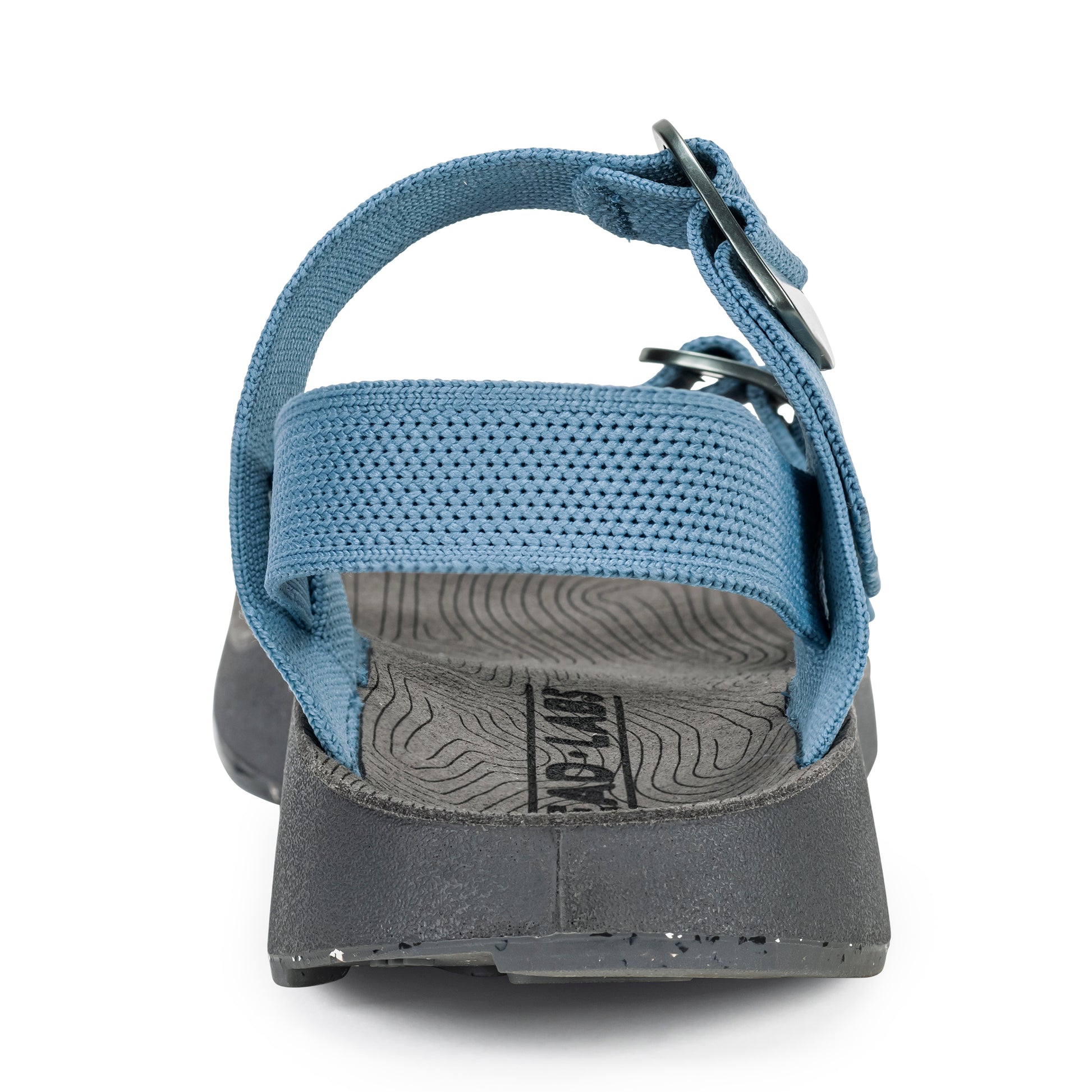 Back View of Women's Salinas Sandal in Sky on a white background.