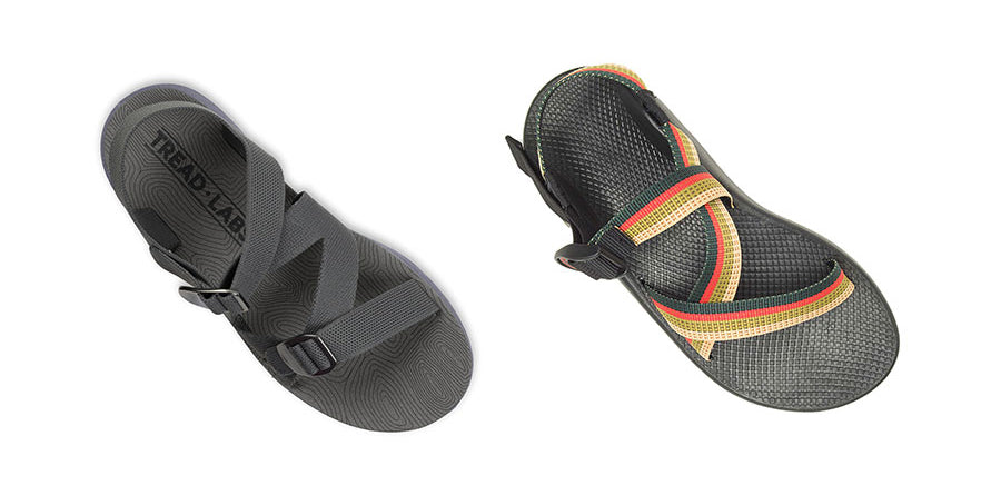 Sandal Comparison Tread Labs Redway vs. Chaco Z 1 Tread Labs