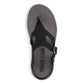 Top View of Men's Albion Sandal in Black on a white background.