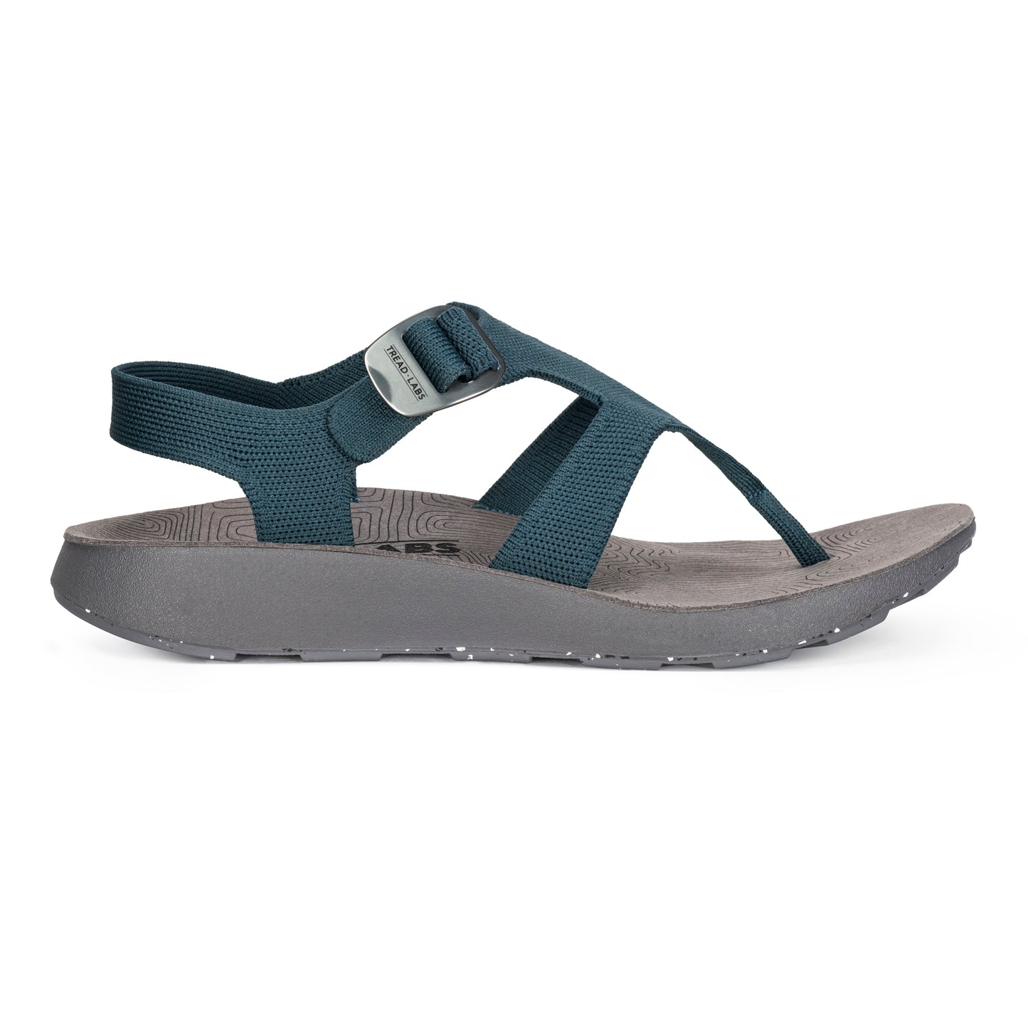 Lateral View of Men's Albion Sandal in Deep on a white background.