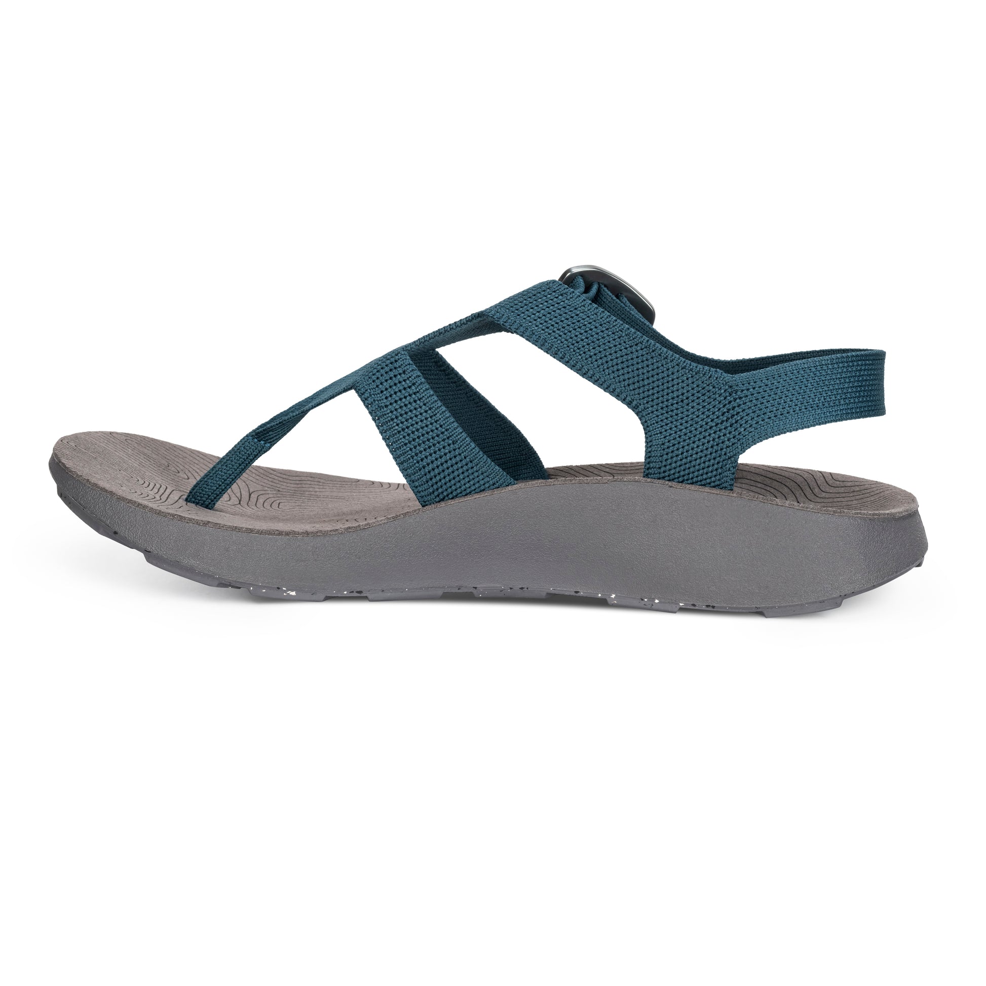 Medial View of Men's Albion Sandal in Deep on a white background.