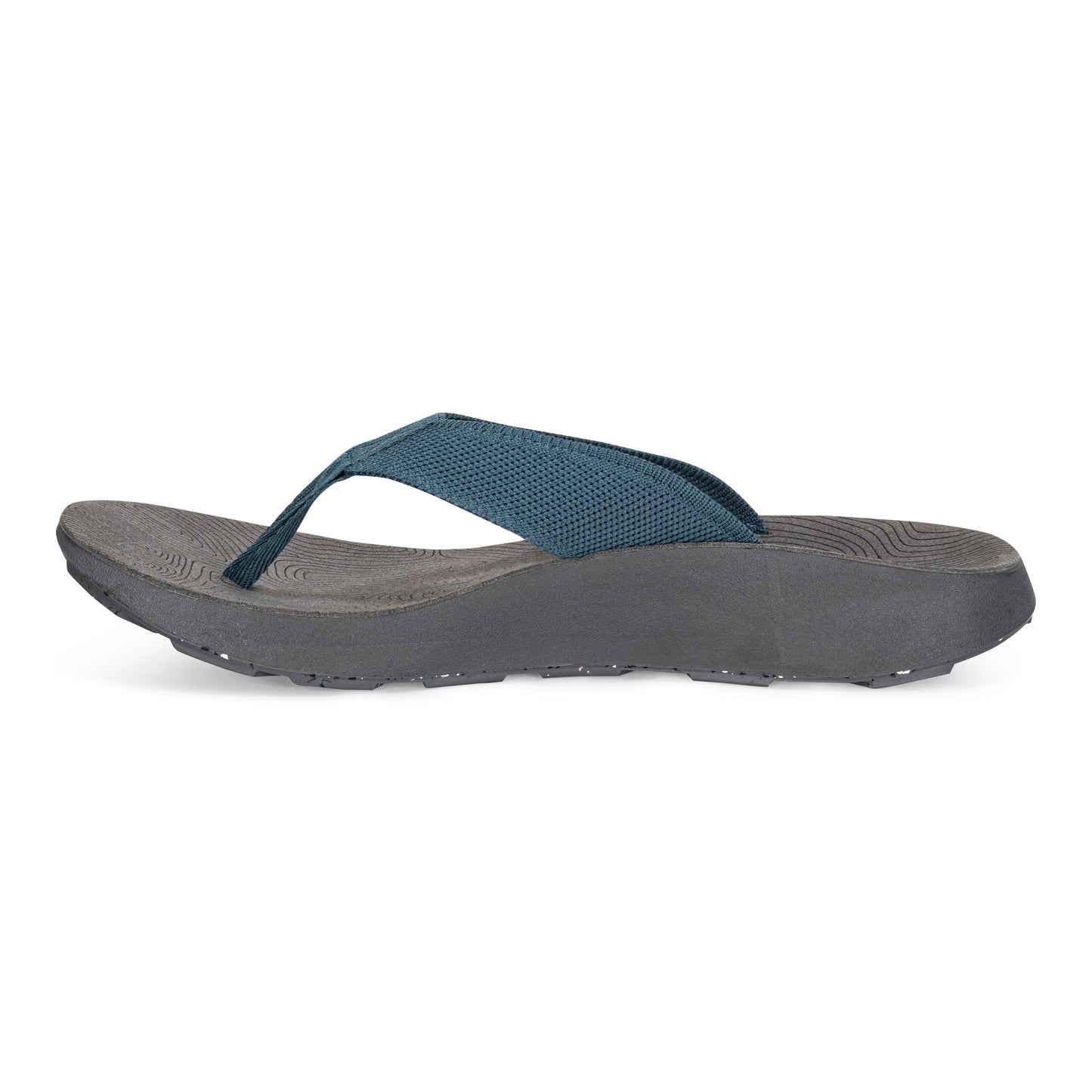 Medial View of Men's Orleans Sandal in Deep on a white background.