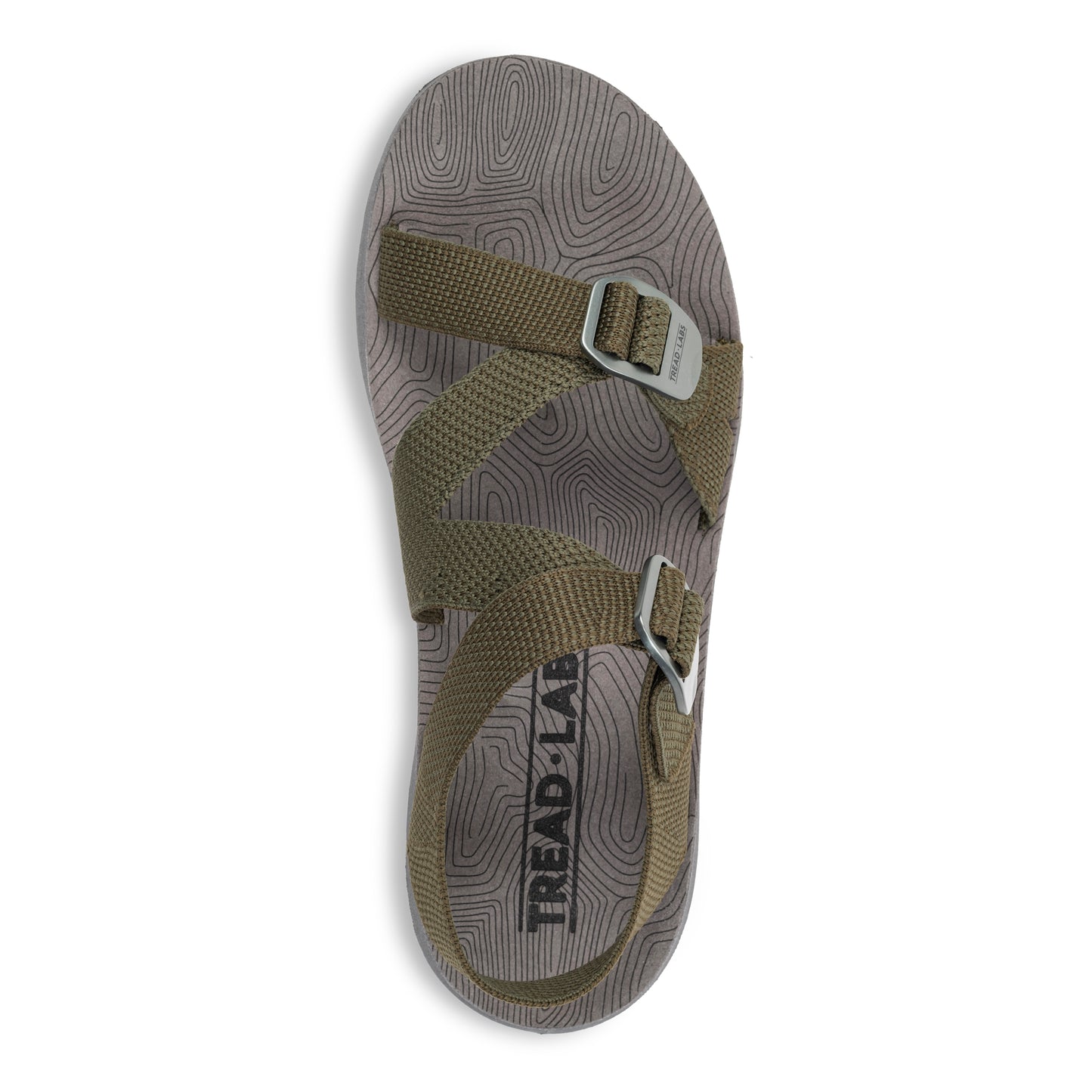 Top View of Men's Redway Sandal in Forest on a white background.