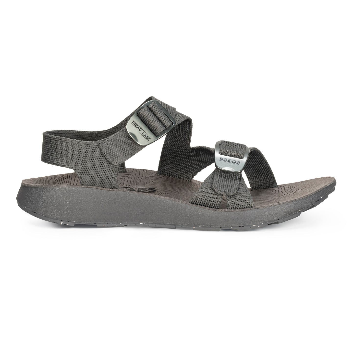 Lateral View of Men's Redway Sandal in Rock on a white background.