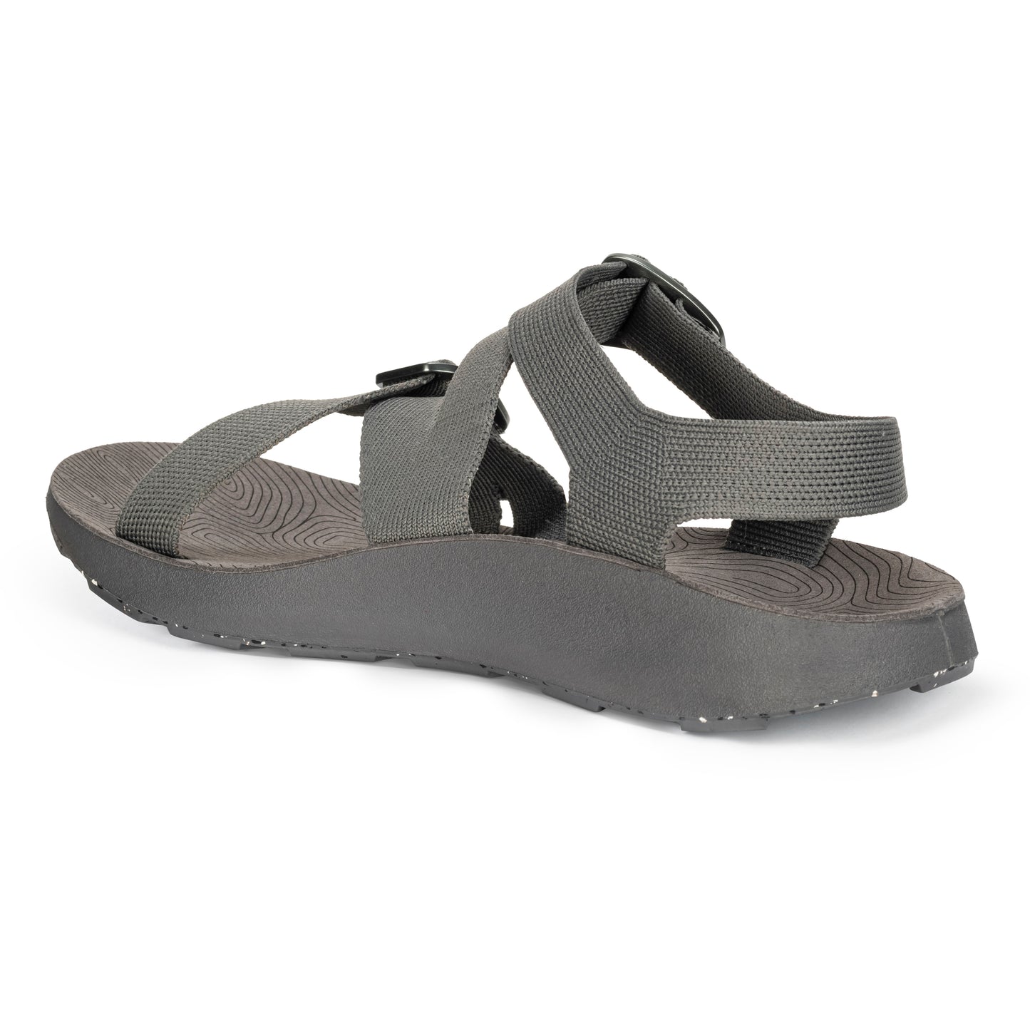 3/4 Angled Medial View of Men's Redway Sandal in Rock on a white background.