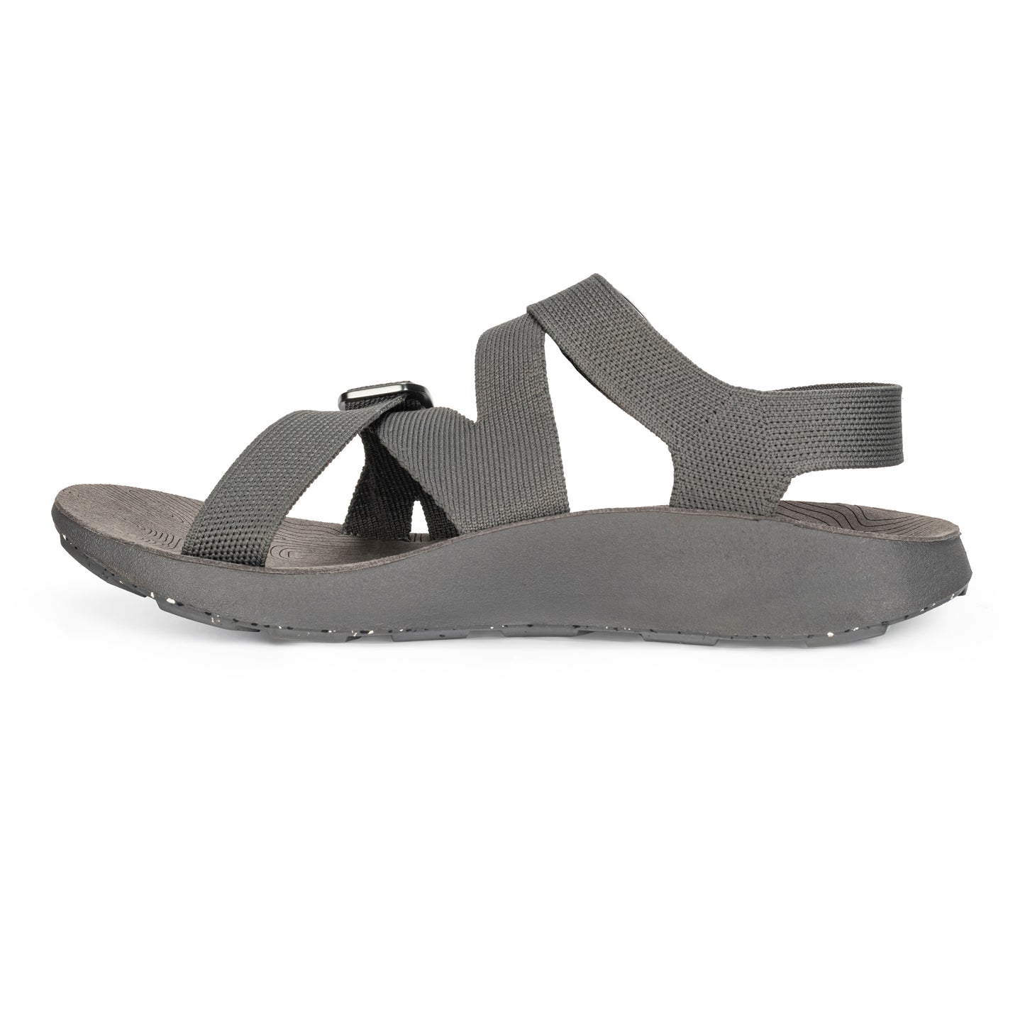 Medial View of Men's Redway Sandal in Rock on a white background.