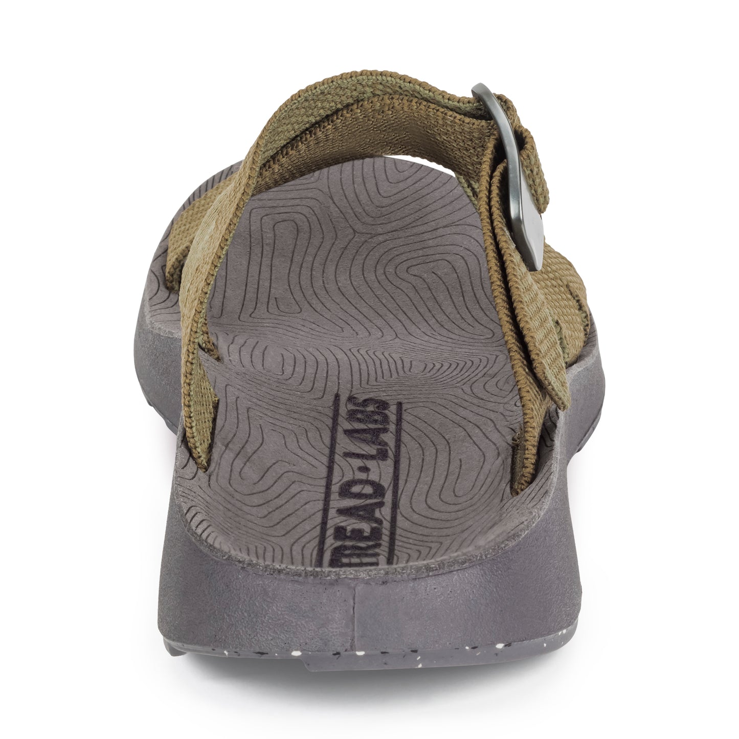 Men's Redway Slide Sandal in Forest green rear view on a white background.