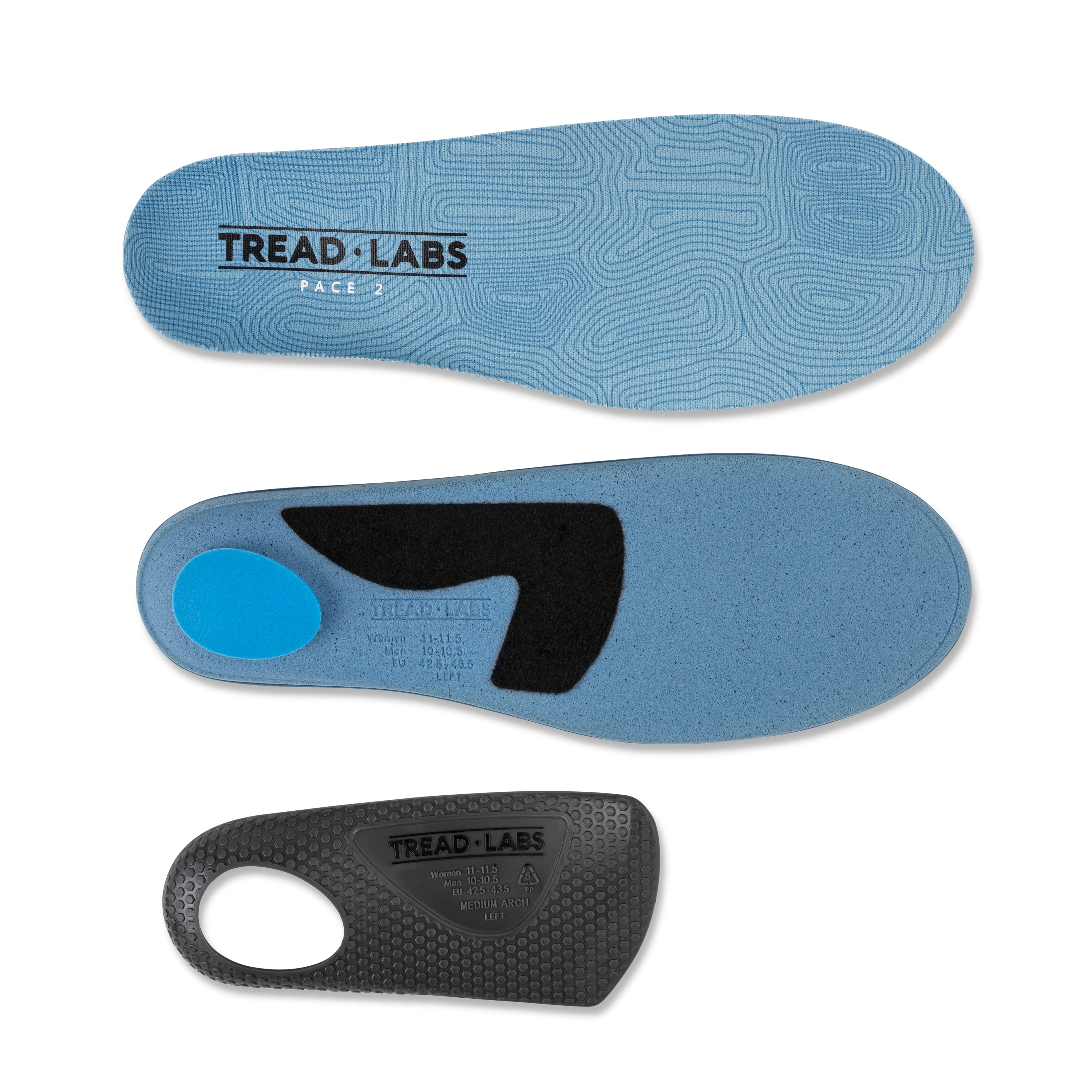 TREAD LABS Wide Insoles | Precision Fit Pain Relief & Comfort for