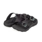 Pair of Women's Salinas Slide Sandals in black on a white background.