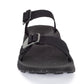 Front view of Women's Salinas Slide Sandal in black on a white background.