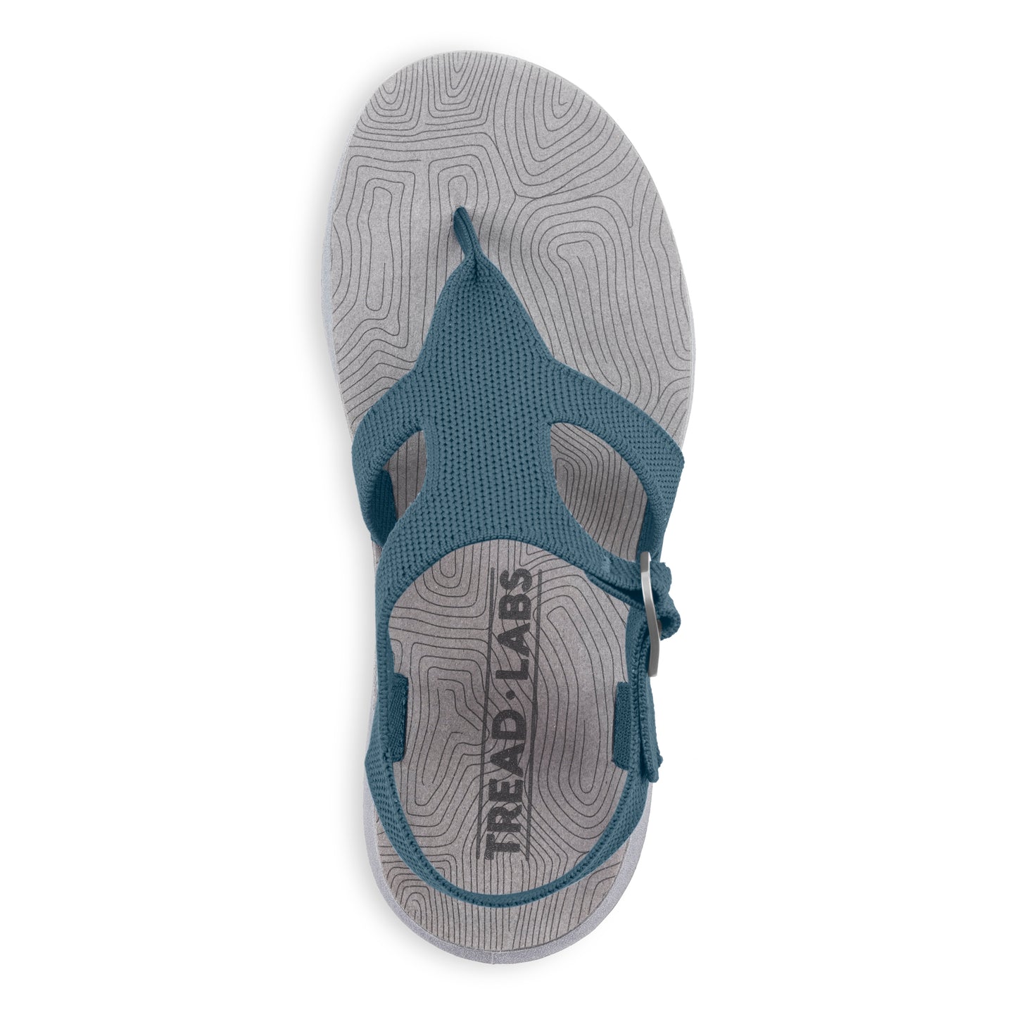 Top view of Deep blue Men's Albion Sandal on a white background