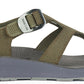 Lateral view of Forest green Men's Albion Sandal on a white background