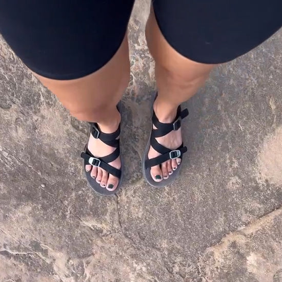 Overhead view of a woman's Redway Sandals.