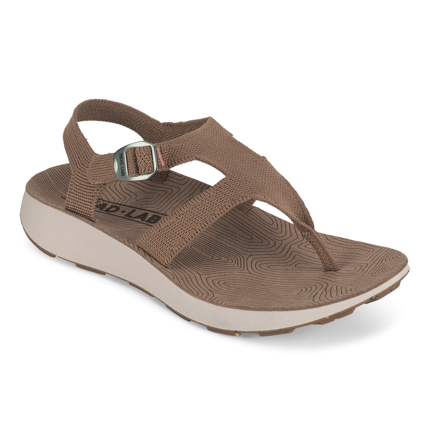 3/4 Angled View of Women's Albion Sandal in Khaki on a white background.