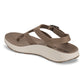 3/4 Angled Medial View of Women's Albion Sandal in Khaki on a white background.