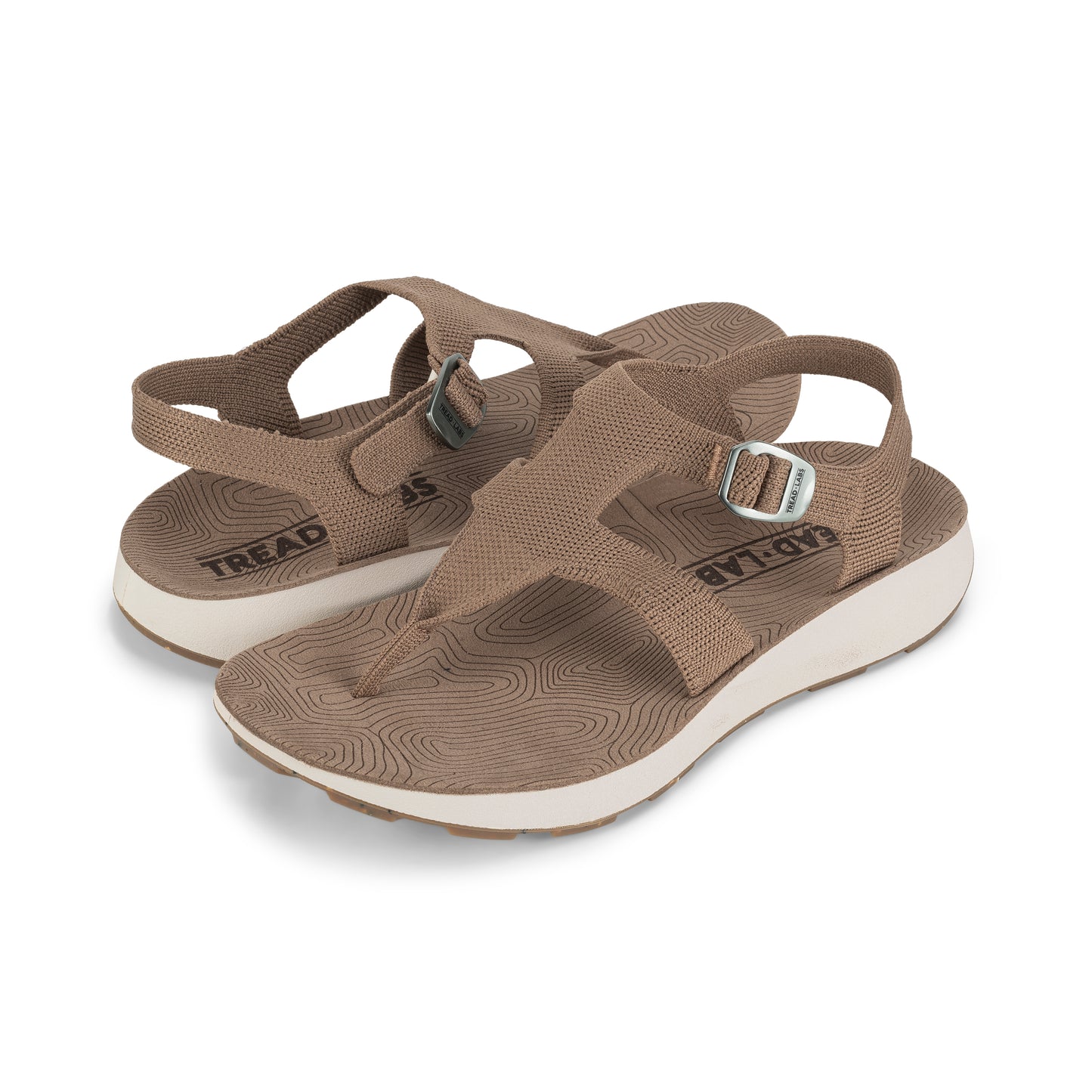 Pair of Women's Albion Sandals in Khaki on a white background.