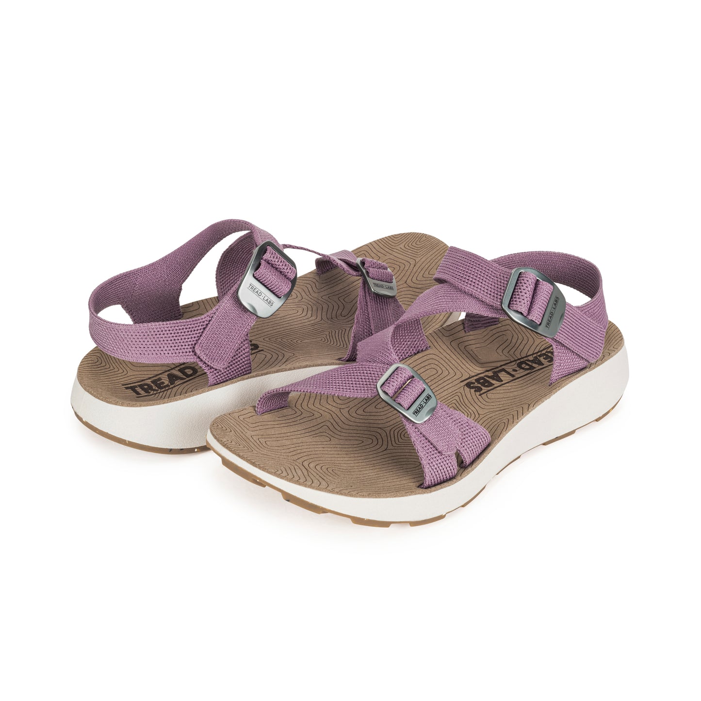 Pair of Women's Redway Sandals in lilac on a white background.