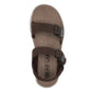 Top View of Women's Salinas Leather Sandal in Havana on a white background.
