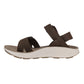 Medial View of Women's Salinas Leather Sandal in Havana on a white background.