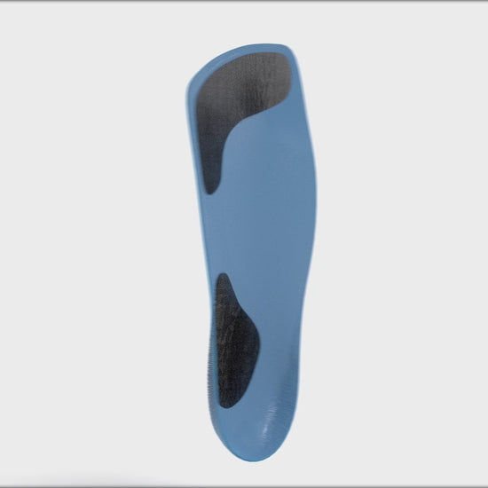 Video showing how Tread Labs insoles can fit into various shoe styles with the unique 2-part construction. To get a perfect fit for any shoe, simply peel off the removable foam top cover and replace it with the top cover that fits your specific shoes best. Regular top covers are great for running shoes, hiking boots, and more. Thin insoles are best for low-volume shoes like cleats or cycling shoes. Short insoles work well in shoes without a removable insert, like dress shoes or Converse All-Stars.